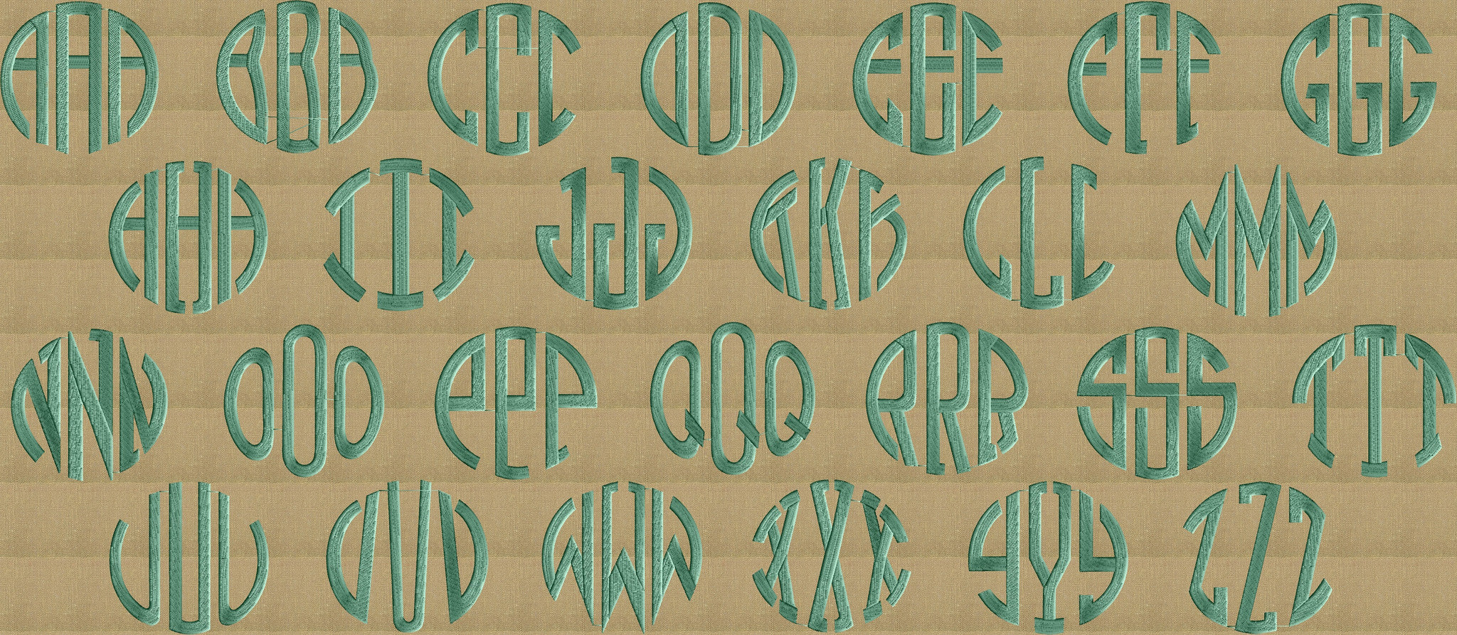 block monogram font